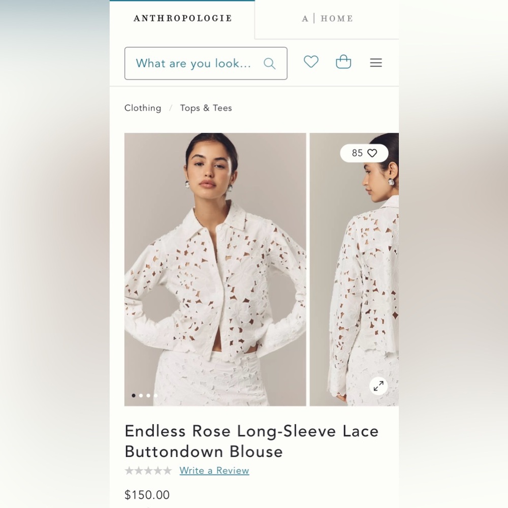 ⭐️Endless Rose cutout button-up lace top Anthropologie Nordstrom - Picture 10 of 11